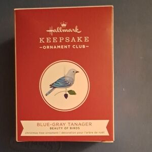 Hallmark Keepsake Ornament Club Blue Gray Tanager 2019